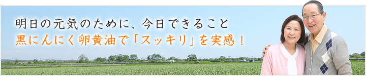 明日の元気のために、今日できること。黒にんにく卵黄油で「スッキリ」を実感!