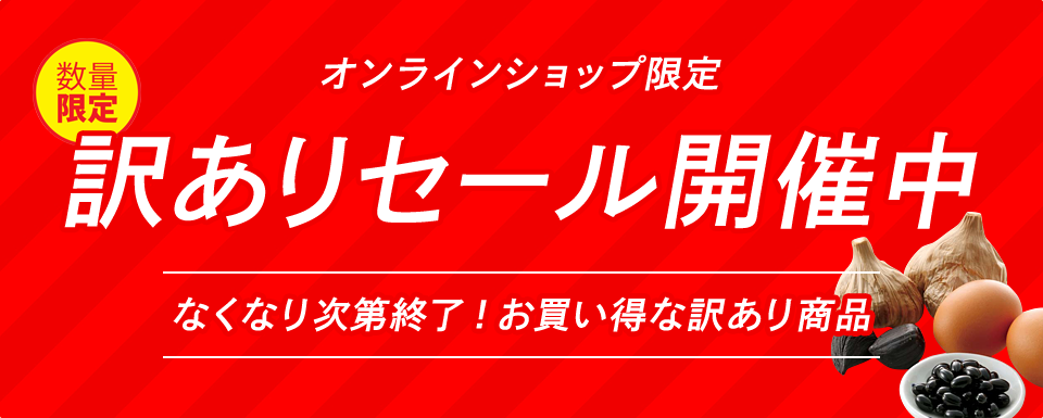 訳ありセール開催中