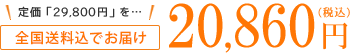 全国送料込でお届け 20,860円